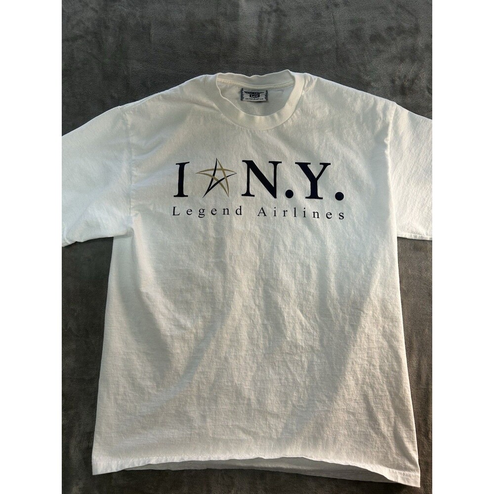 I Heart New York Shirt Y2K Vintage Large Legend Airlines. Size Large.